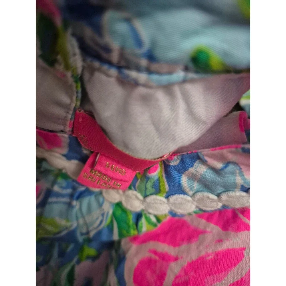 Lilly pulitzer baby girl dress w/ bummies size 3-6 months like new